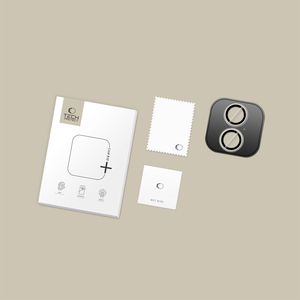 Beschermfolie Achtercamera Tech-Protect CamRing Fit+ voor Apple iPhone 17, Gehard Glas, Transparant