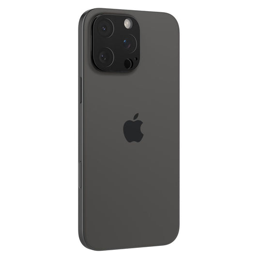 Spigen Optik Beschermfolie voor Achtercamera van Apple iPhone 15 Pro Max / 15 Pro, Glasbeschermd, Volledig gelijmd, Set 2 stuks, Zwart AGL05273