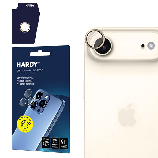 Beschermfolie Achtercamera 3MK Hardy Protection Pro voor Apple iPhone 17 Air, Gehard Glas, Goudkleurig