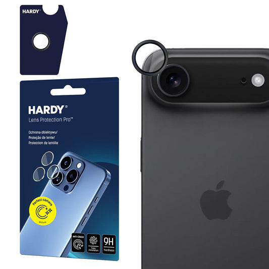 Beschermfolie Achtercamera 3MK Hardy Protection Pro voor Apple iPhone 17 Air, Gehard Glas, Zwart