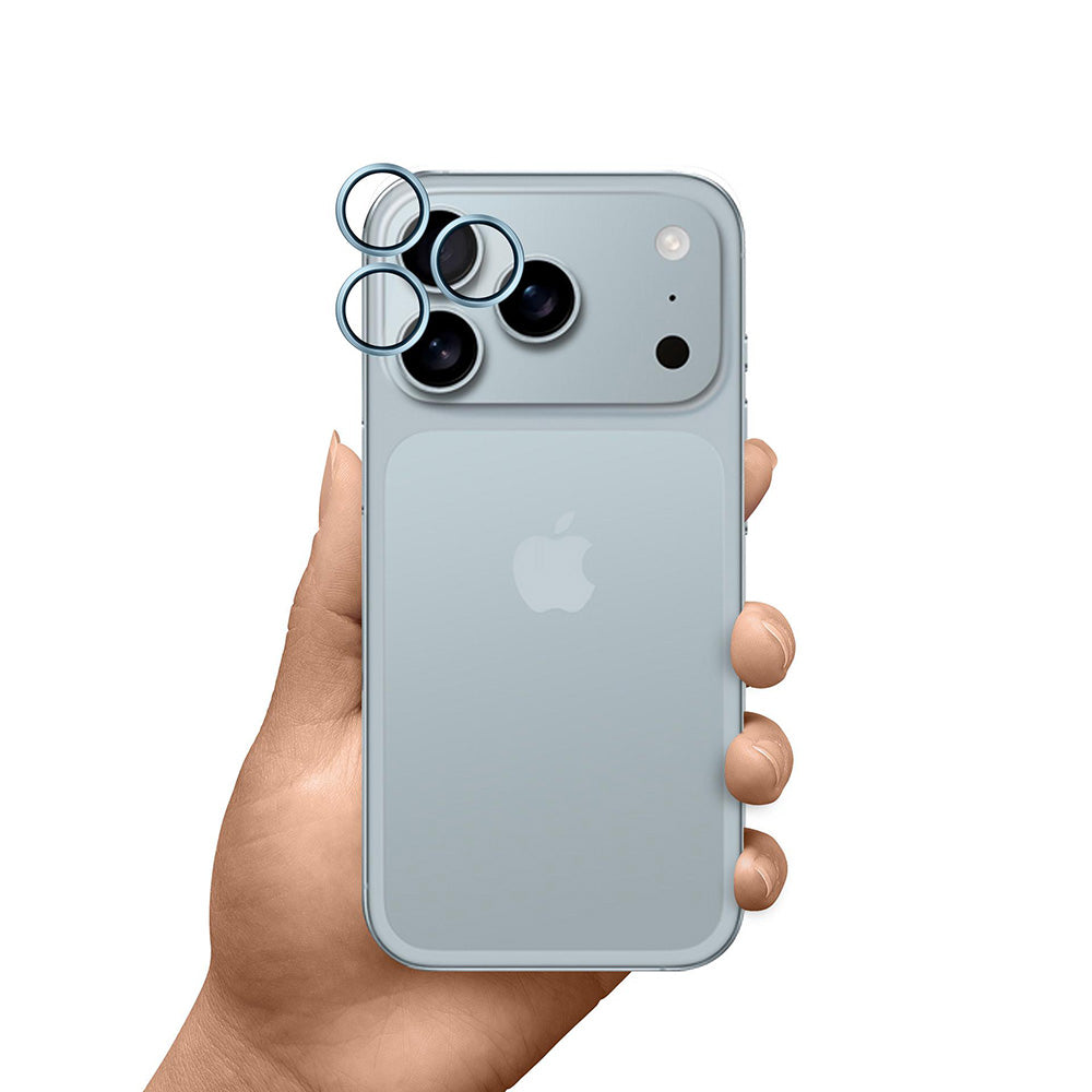 3MK Hardy Protection Pro Rear Camera Protector for Apple iPhone 17 Pro Max / 17 Pro, Tempered Glass, Blue