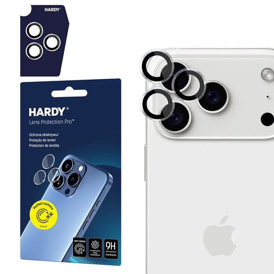 Beschermfolie Achtercamera 3MK Hardy Protection Pro voor Apple iPhone 17 Pro Max / 17 Pro, Gehard Glas, Transparant