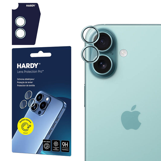 Beschermfolie Achtercamera 3MK Hardy Protection Pro voor Apple iPhone 17, Gehard Glas, Groen