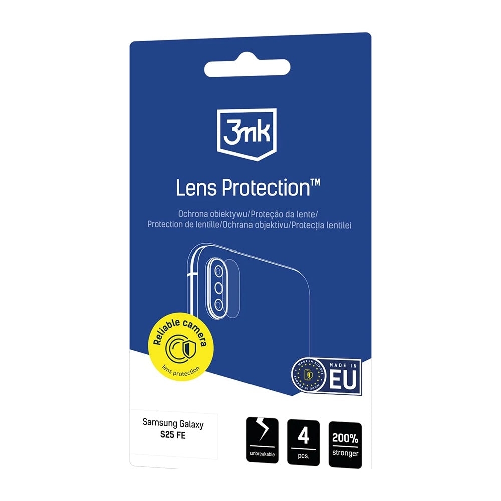Beschermfolie Achtercamera 3MK Protection voor Motorola Moto G06, Gehard Glas, Set van 4 stuks, Transparant