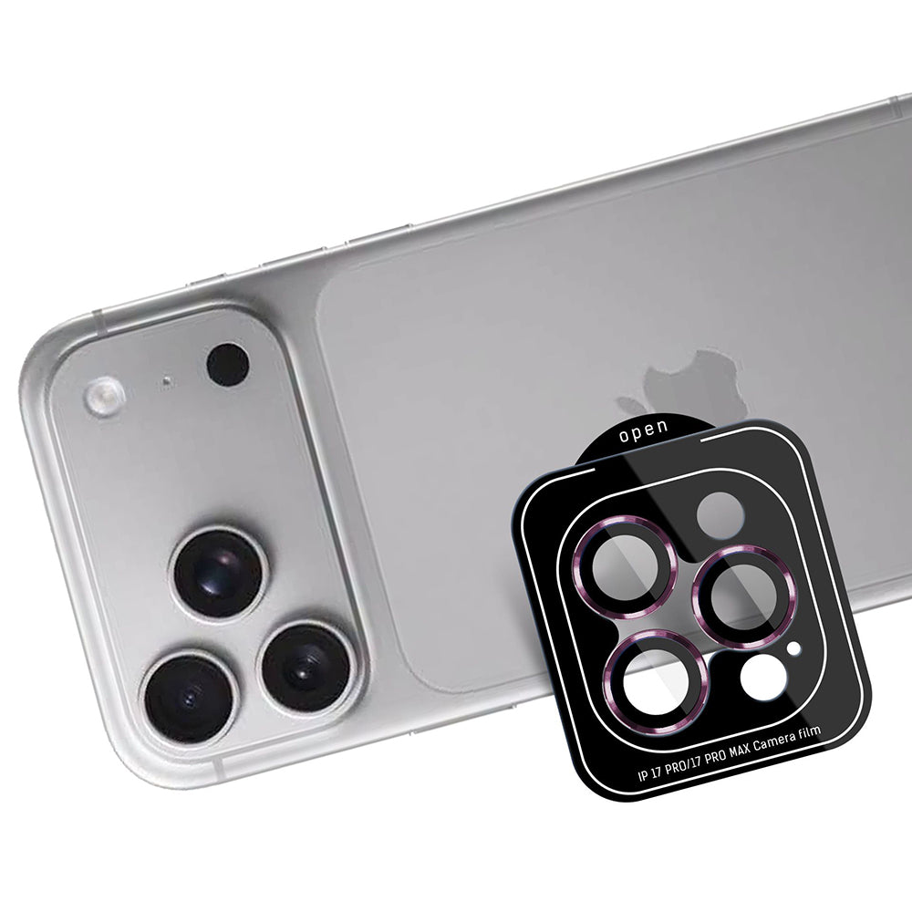 3MK Protection Pro Achtercamera Beschermfolie voor Apple iPhone 18 Pro / 18 Pro Max, Gehard Glas, Bordeauxrood