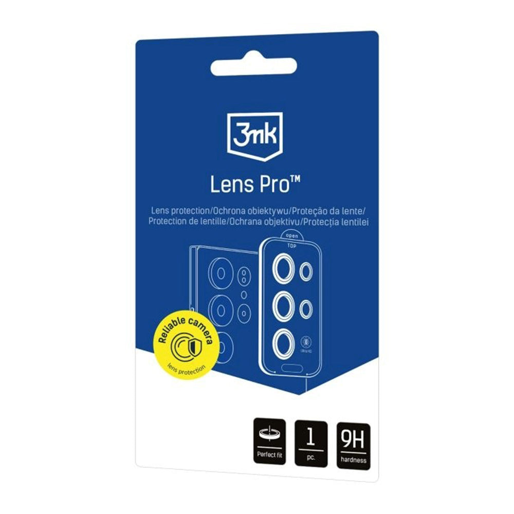 Beschermfolie Achtercamera 3MK Protection Pro voor Samsung Galaxy S26 S942, Gehard Glas, Zwart