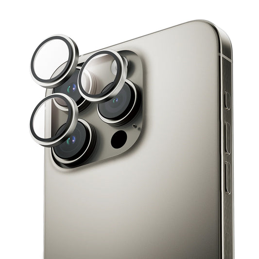 Beschermfolie Achtercamera Anank AR voor Apple iPhone 16 Pro Max / 16 Pro, Gehard Glas, Metallic Grijs