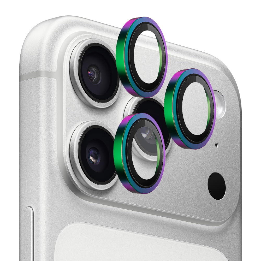 Beschermfolie Achtercamera Blueo Metal Frame voor Apple iPhone 17 Pro Max / 17 Pro, Gehard Glas, Meerkleurig