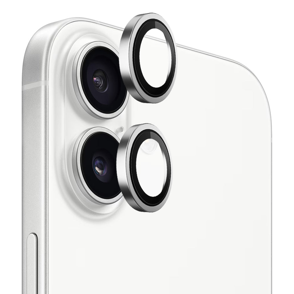 Beschermfolie Achtercamera Blueo Metal Frame voor Apple iPhone 17, Gehard Glas, Zilverkleurig