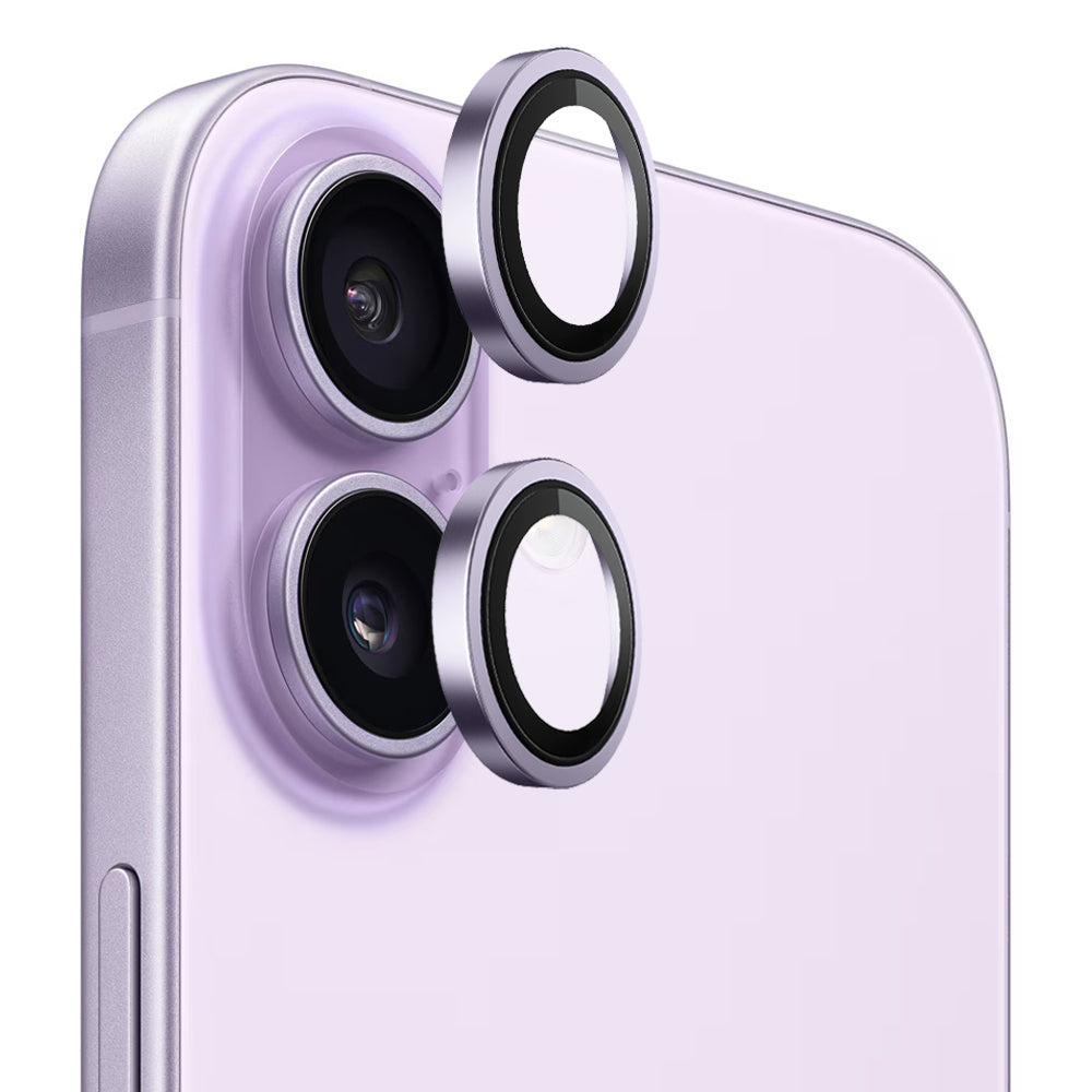 Beschermfolie Achtercamera Blueo Metal Frame voor Apple iPhone 17, Gehard Glas, Paars