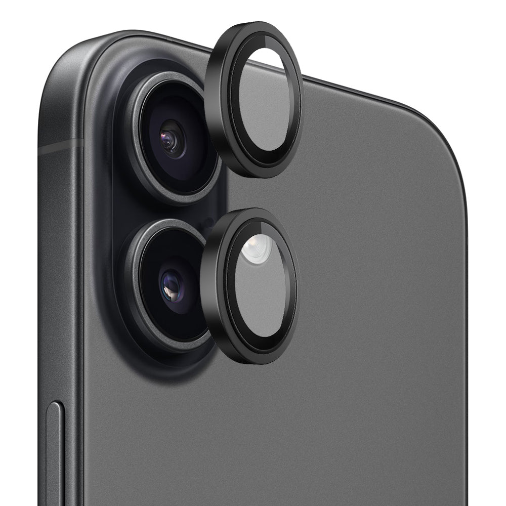 Beschermfolie Achtercamera Blueo Metal Frame voor Apple iPhone 17, Gehard Glas, Zwart