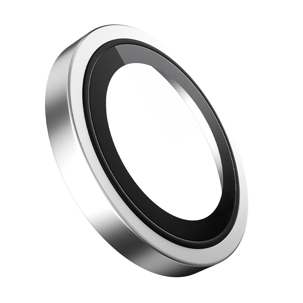 Blueo Metal Frame-beschermfolie voor de achtercamera van Apple iPhone 18 Pro / 18 Pro Max, gehard glas, zilverkleurig