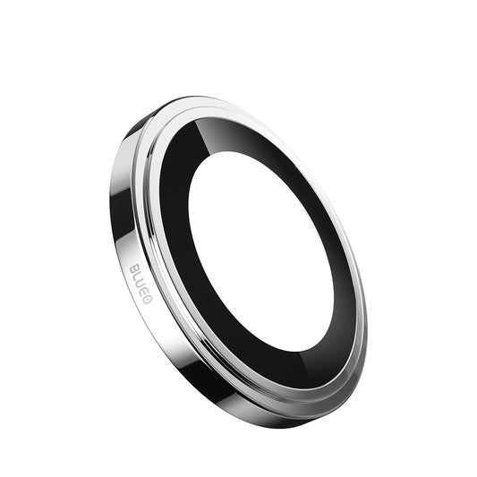 Blueo Sapphire Crystal Achtercamera Beschermfolie voor Apple iPhone 16 Pro Max / 16 Pro, Gehard Glas, Zilver