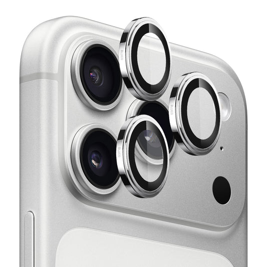 Beschermfolie Blueo Sapphire Crystal voor de achtercamera van Apple iPhone 17 Pro Max / 17 Pro, Gehard Glas, Zilverkleurig