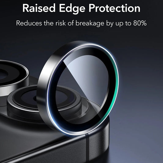 Beschermfolie Achtercamera ESR Armorite voor Apple iPhone 17 / 16 Plus / 16, Gehard Glas, Set van 2 stuks, Zwart