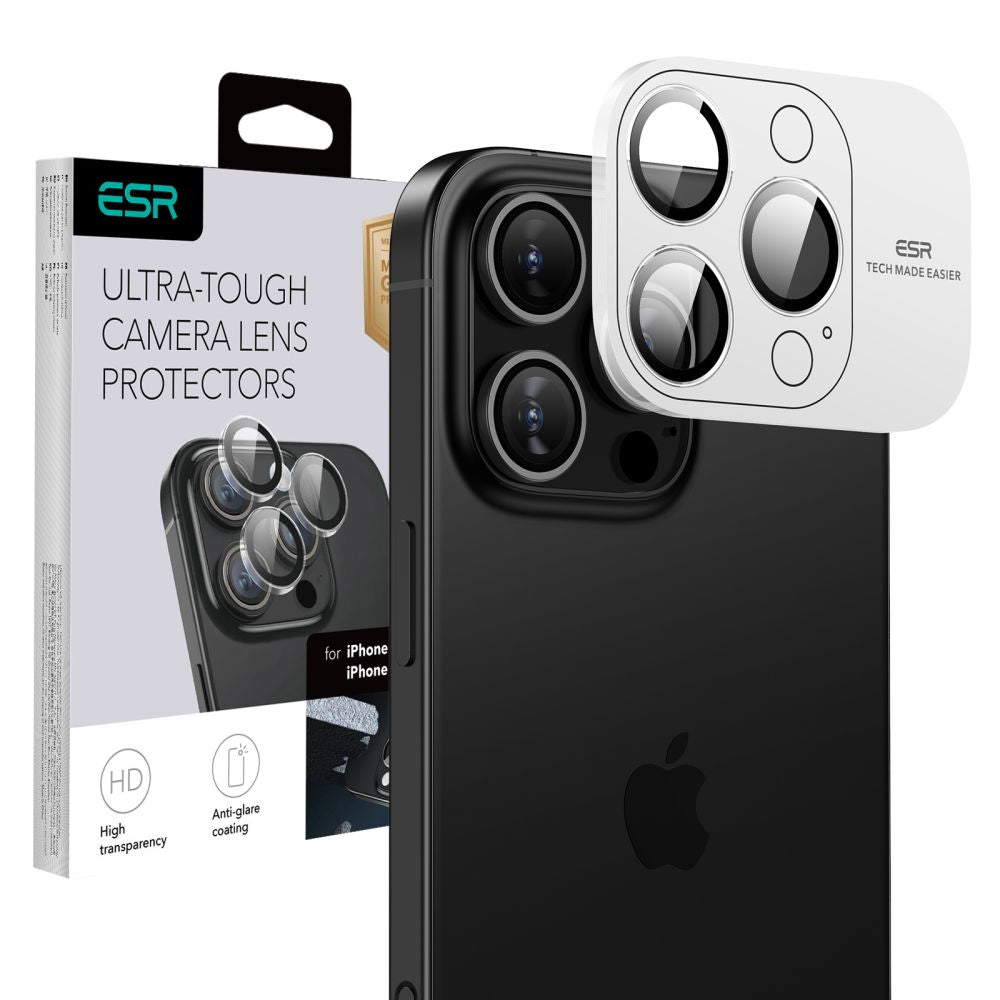 Achtercamera beschermfolie ESR Armorite voor Apple iPhone 17 Pro Max / 17 Pro / 16 Pro Max / 16 Pro, Gehard Glas, Transparant