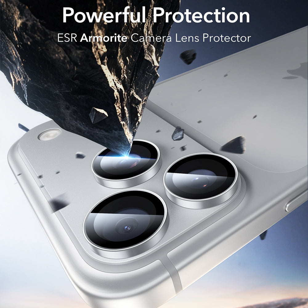 ESR Armorite Achtercamera Beschermfolie voor Apple iPhone 18 Pro / 18 Pro max, Gehard Glas, Zilver