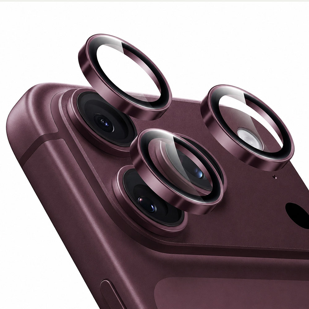 ESR Armorite Achtercamera Beschermfolie voor Apple iPhone 18 Pro / 18 Pro max, Gehard Glas, Donkerbordeaux