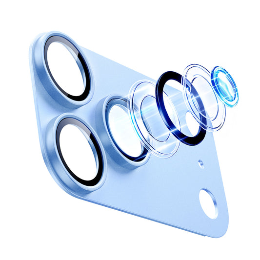 ESR Armorite Pro Achtercamera Beschermfolie voor Apple iPhone 18 Pro Max, Gehard Glas, Blauw