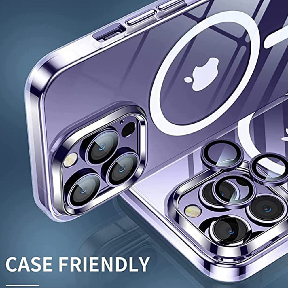 Lito S+ Achtercamera Beschermfolie voor Apple iPhone 14 Pro, Gehard Glas, Paars
