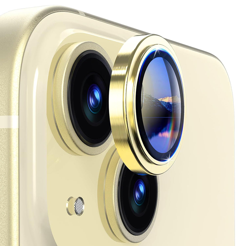 Beschermfolie Achtercamera Lito S+ voor Apple iPhone 14, Gehard Glas, Geel