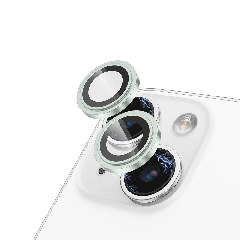 Beschermfolie Achtercamera Lito S+ voor Apple iPhone 15 Plus / 15, Gehard Glas, Groen