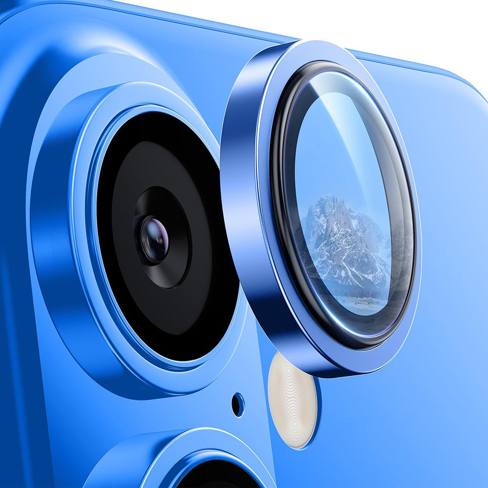 Lito S+ Achtercamera Beschermfolie voor Apple iPhone 16 Plus / 16, Gehard Glas, Blauw