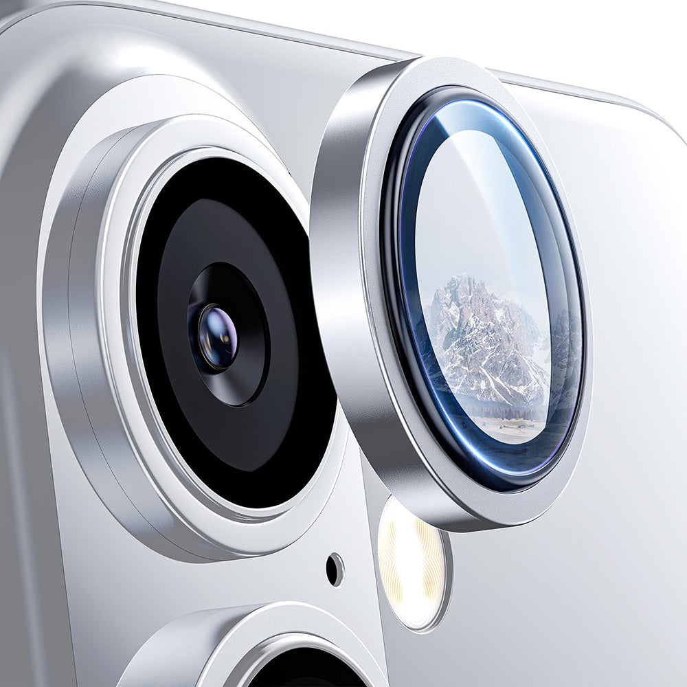 Beschermfolie Achtercamera Lito S+ voor Apple iPhone 16 Plus / 16, Gehard Glas, Zilver