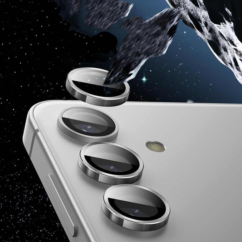 Lito S+ Achtercamera Beschermfolie voor Samsung Galaxy S25+ S936, Gehard Glas, Zilver