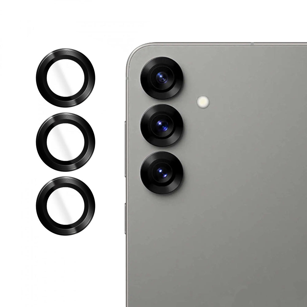 Beschermfolie Achtercamera Lito S+ voor Samsung Galaxy S25 S931, Gehard Glas, Zwart
