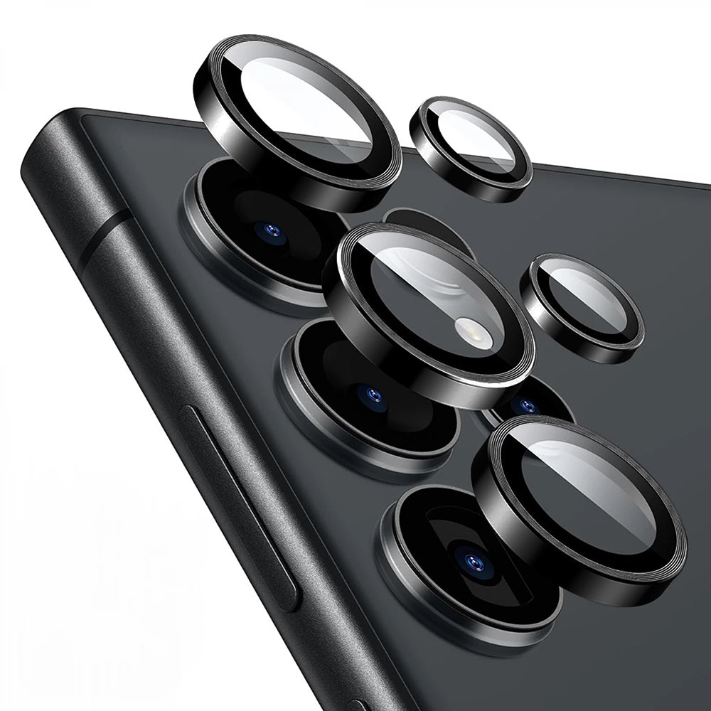 Beschermfolie Achtercamera Lito S+ voor Samsung Galaxy S25 Ultra S938, Gehard Glas, Zwart