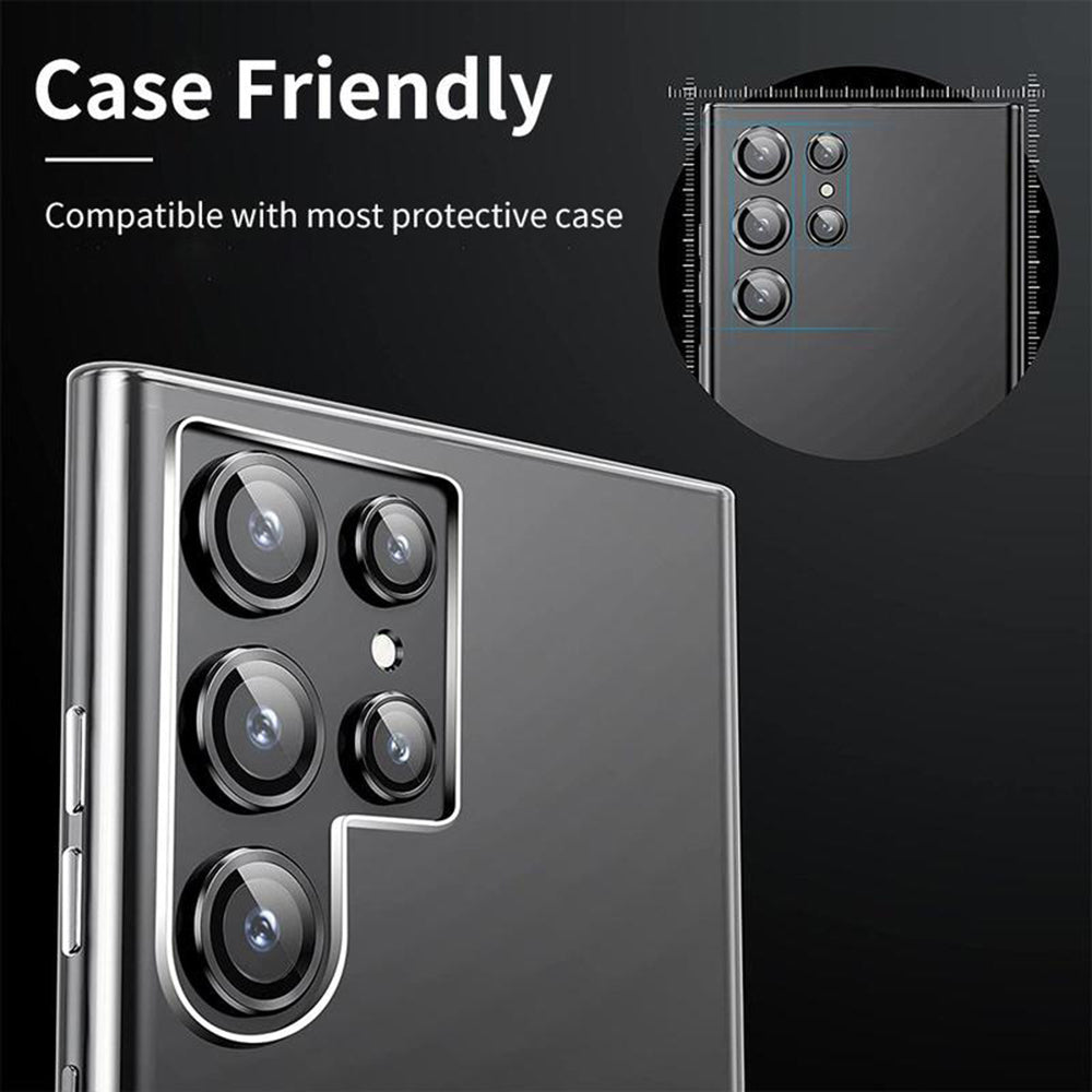 Beschermfolie Achtercamera Lito S+ voor Samsung Galaxy S25 Ultra S938, Gehard Glas, Zwart