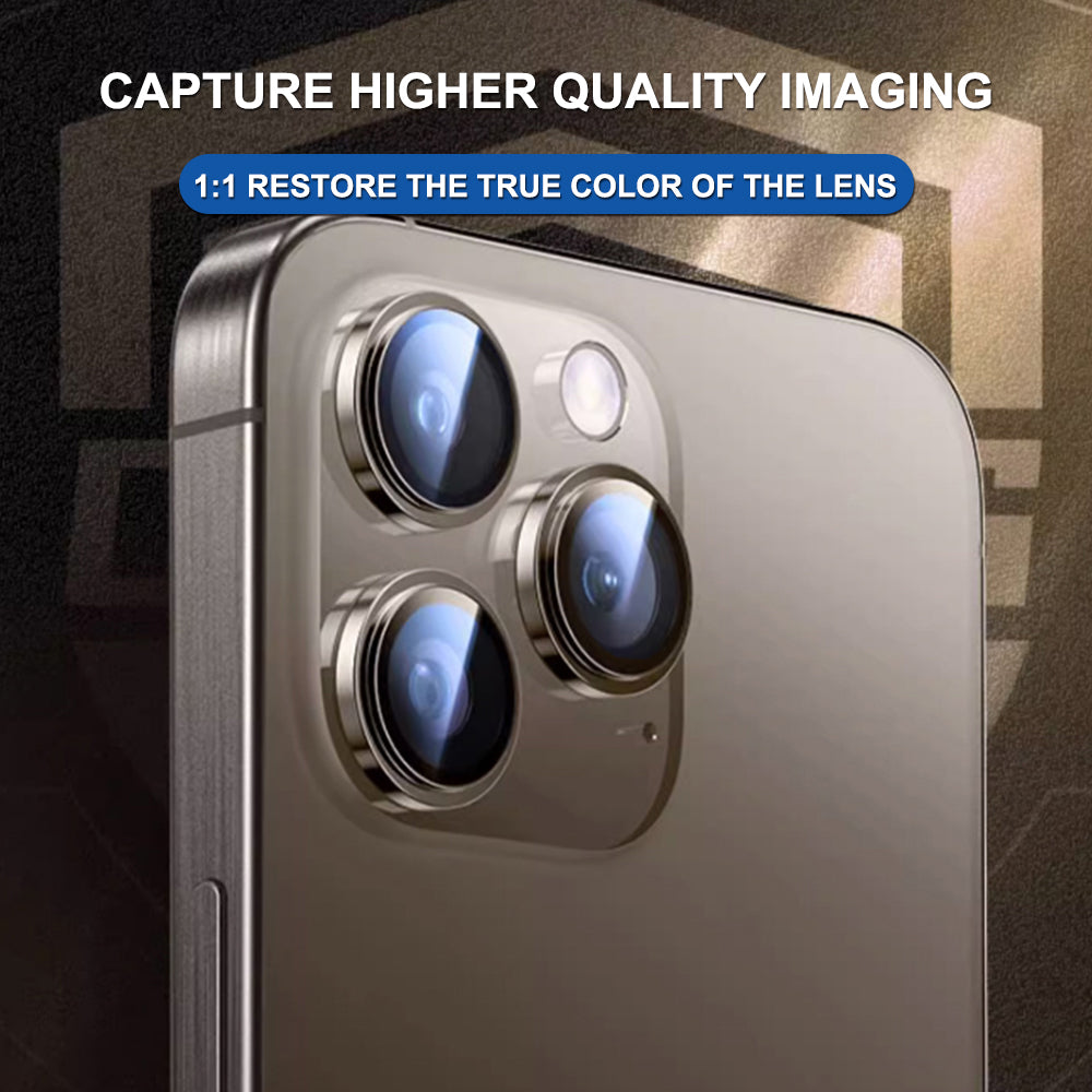 Beschermfolie Achtercamera Lito Titanium AR voor Apple iPhone 17 Pro Max / 17 Pro, Gehard Glas, Oranje