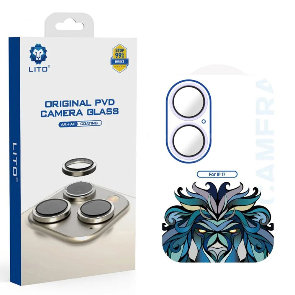 Beschermfolie Achtercamera Lito Titanium AR voor Apple iPhone 17, Gehard Glas, Paars