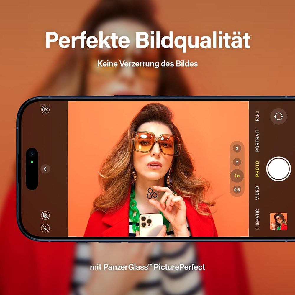 Beschermfolie Achtercamera PanzerGlass PicturePerfect voor Apple iPhone 17 Pro, Gehard Glas, Transparant