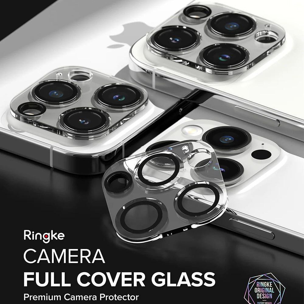 Ringke Achtercamera Beschermfolie voor Apple iPhone 15 Pro, Gehard Glas, Set van 2 Stuks, Transparant
