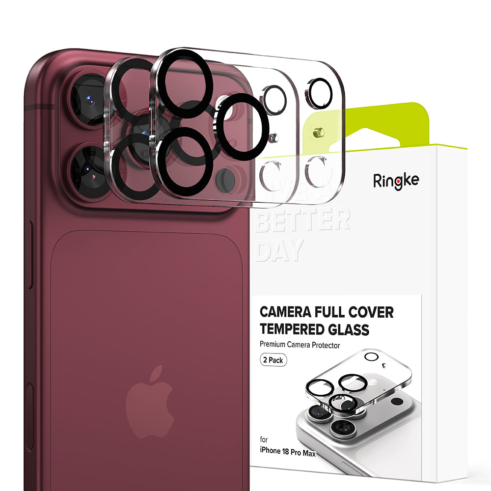 Ringke achtercamera beschermfolie voor Apple iPhone 18 Pro Max, gehard glas, set van 2 stuks, transparant