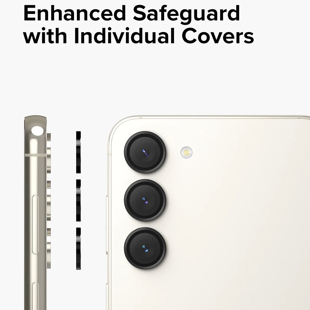 Beschermfolie Ringke Achtercamera voor Samsung Galaxy S23+ S916 / S23 S911, Gehard Glas, Zwart