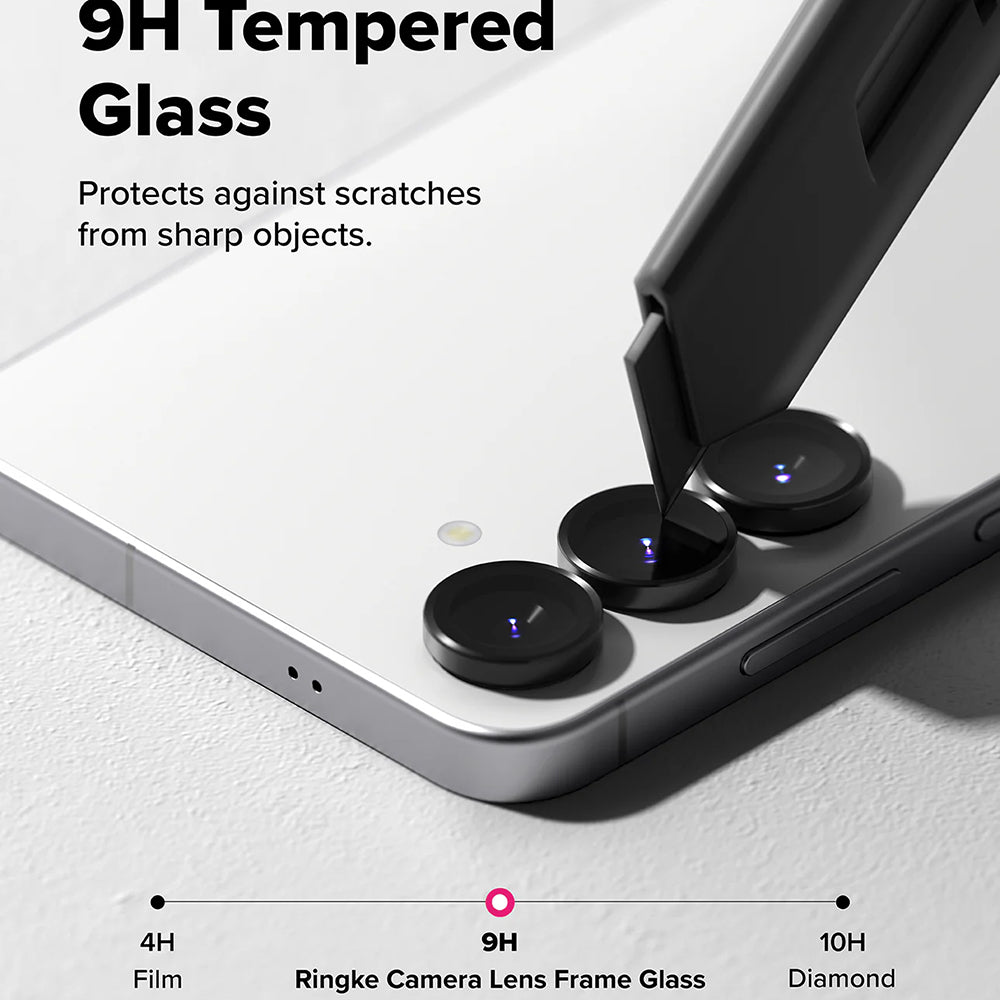 Ringke Achtercamera Beschermfolie voor Samsung Galaxy S25 FE, Gehard Glas, Set van 2 Stuks, Zwart
