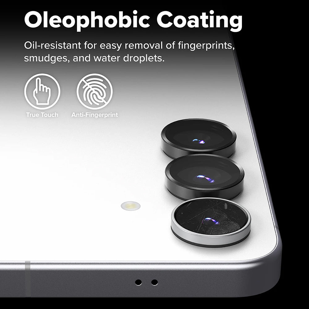 Ringke Achtercamera Beschermfolie voor Samsung Galaxy S25 FE, Gehard Glas, Set van 2 Stuks, Zwart