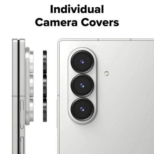 Beschermfolie Ringke Achtercamera voor Samsung Galaxy Z Fold7 F966, Gehard Glas, Set van 2 stuks, Zwart