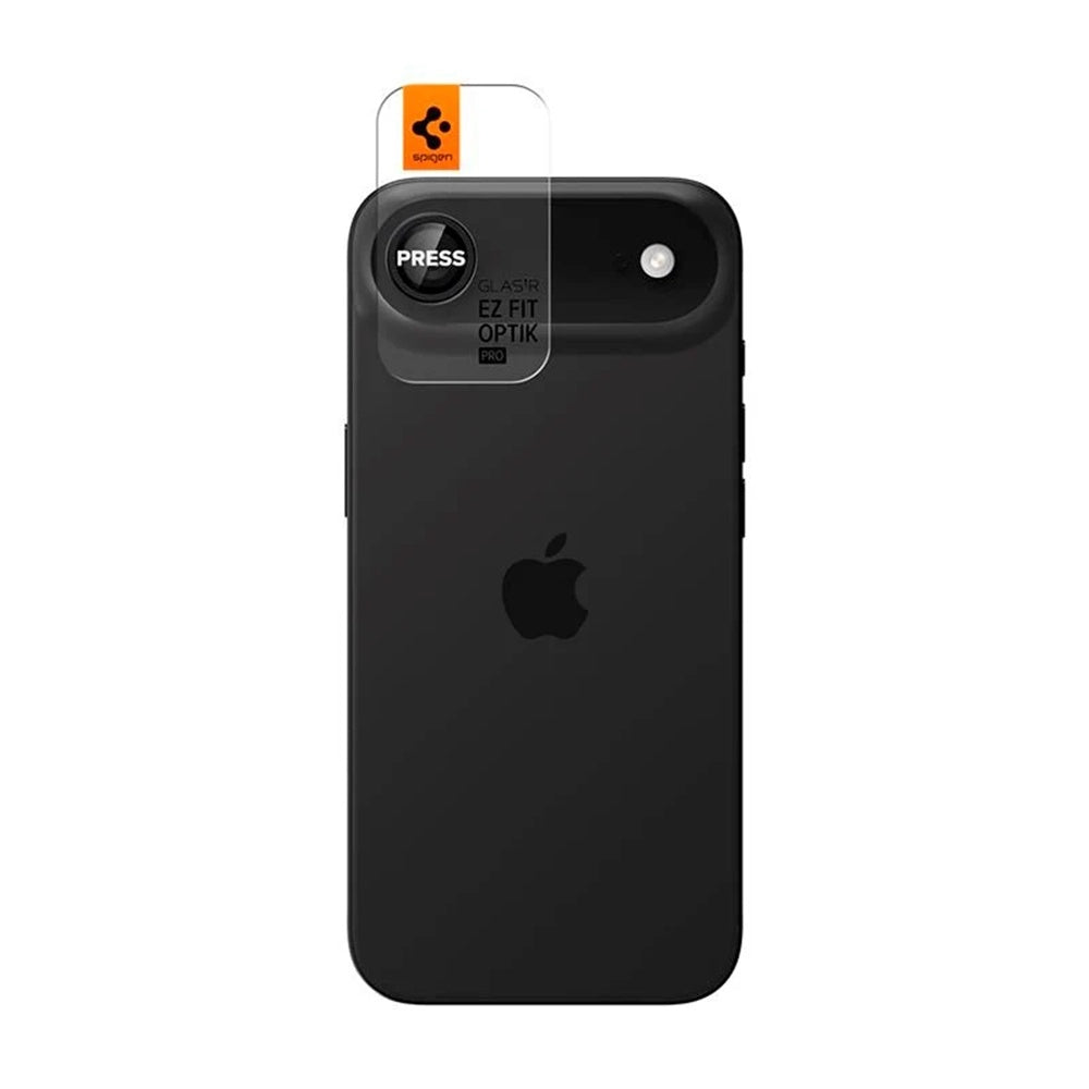 Beschermfolie Achtercamera Spigen GlastR EZ FIT Optik Pro voor Apple iPhone 17 Air, Gehard Glas, Set van 2 stuks, Zwart AGL09863