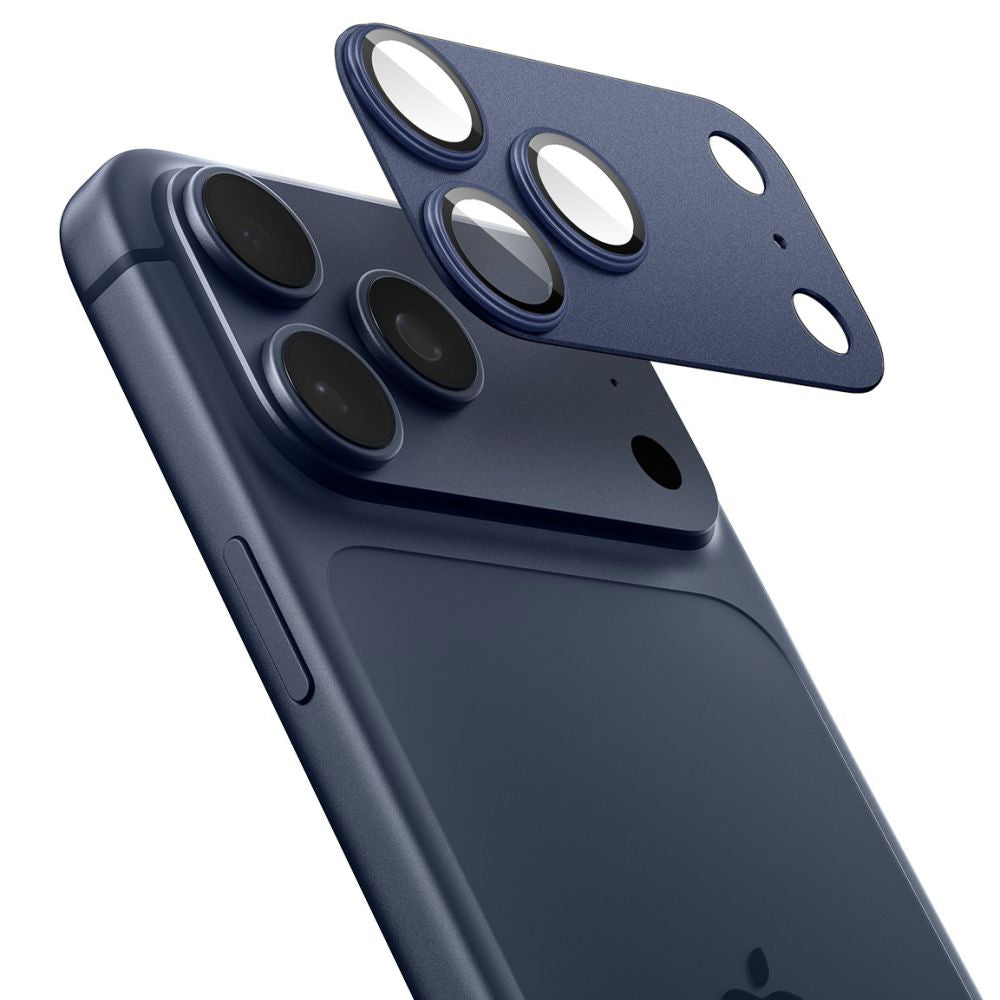 Beschermfolie Achtercamera Spigen GlastR EZ FIT Optik Pro XL voor Apple iPhone 17 Pro Max, Gehard Glas, Blauw AGL10651