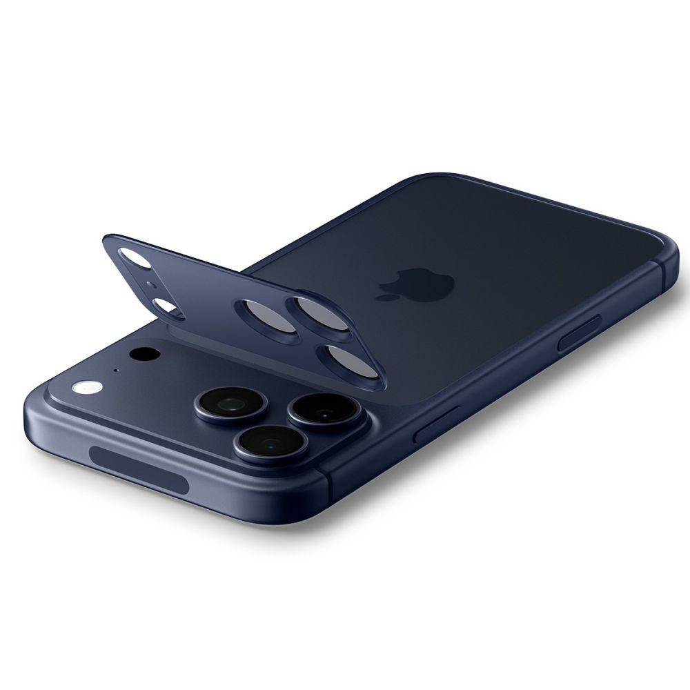 Beschermfolie Achtercamera Spigen GlastR EZ FIT Optik Pro XL voor Apple iPhone 17 Pro Max, Gehard Glas, Blauw AGL10651