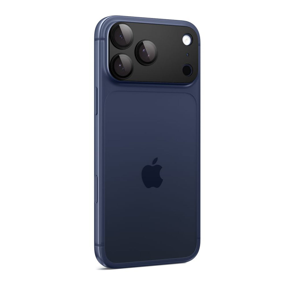 Beschermfolie Achtercamera Spigen GlastR EZ FIT Optik Pro XL voor Apple iPhone 17 Pro, Gehard Glas, Zwart AGL10644
