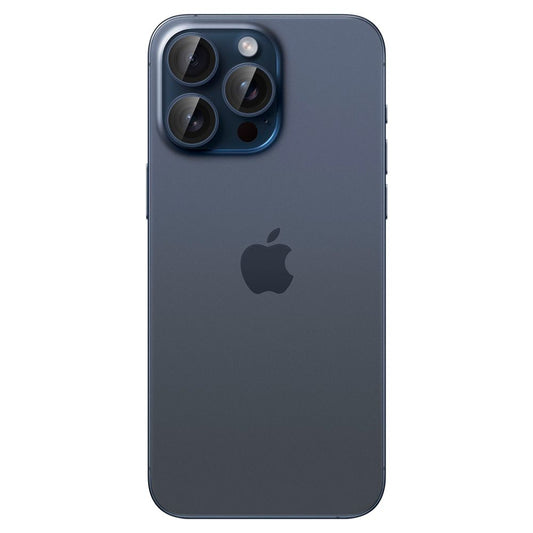Beschermfolie Achtercamera Spigen GlastR EZ FIT Optik Pro voor Apple iPhone 16 Pro Max / 16 Pro, Gehard Glas, Set van 2 stuks, Blauw