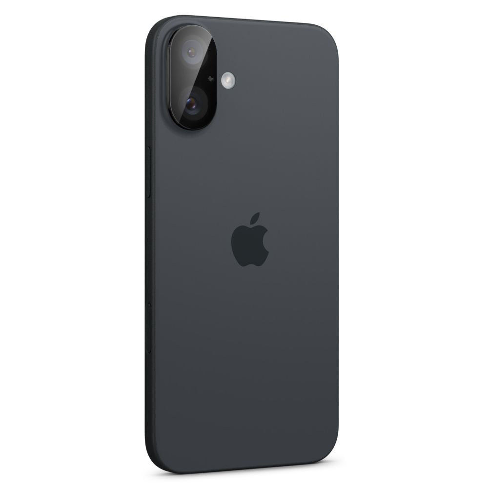 Beschermfolie Achtercamera Spigen GlastR Optik voor Apple iPhone 16 Plus / 16, Gehard Glas, Set van 2 stuks, Zwart AGL07922