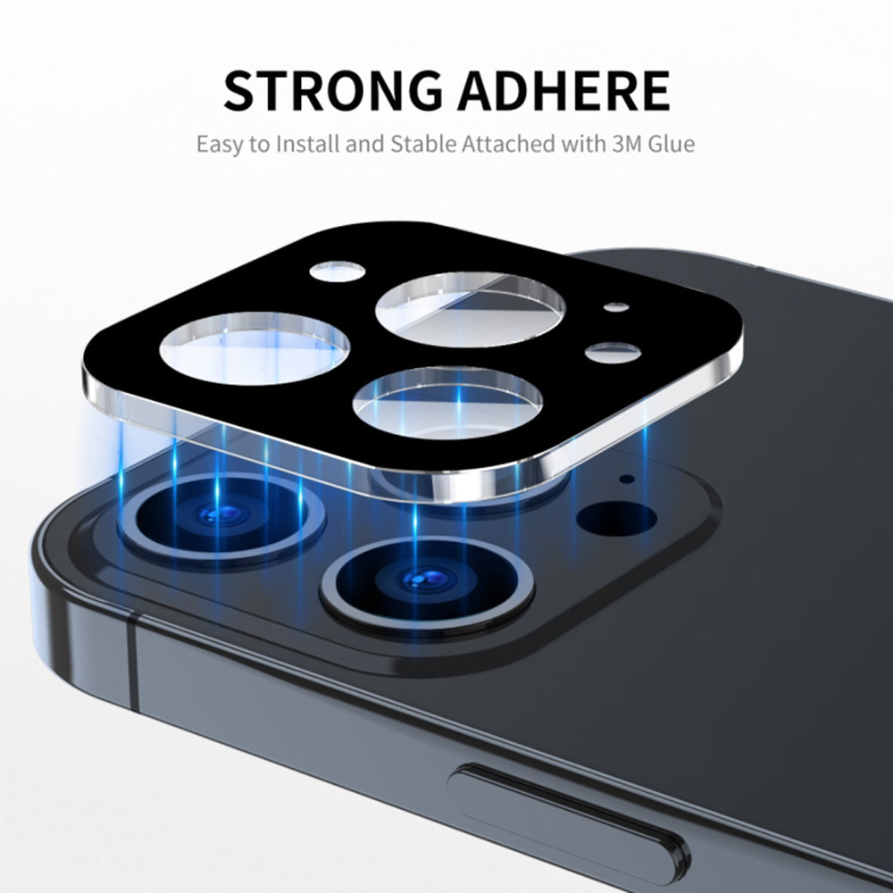 Beschermfolie Techsuit voor de achtercamera van Apple iPhone 17 Air, Gehard Glas, Zwart