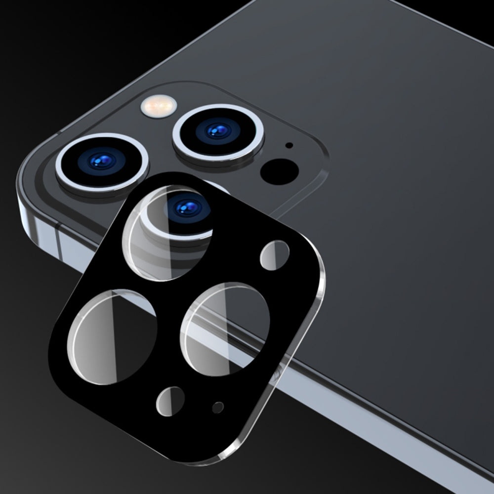 Beschermfolie Achtercamera Techsuit voor Apple iPhone 17 Pro Max, Gehard Glas, Zwart