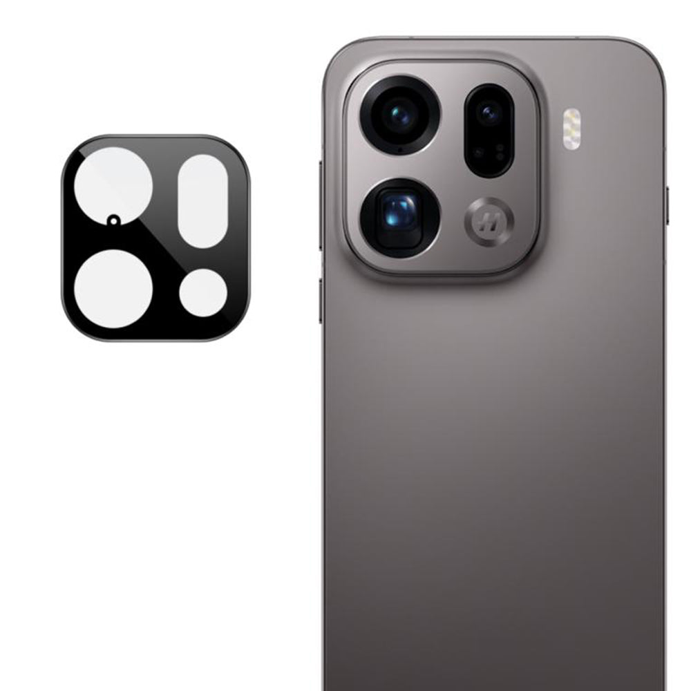 Beschermfolie Techsuit voor de achtercamera van Oppo Find X9 Pro, Gehard Glas, Zwart